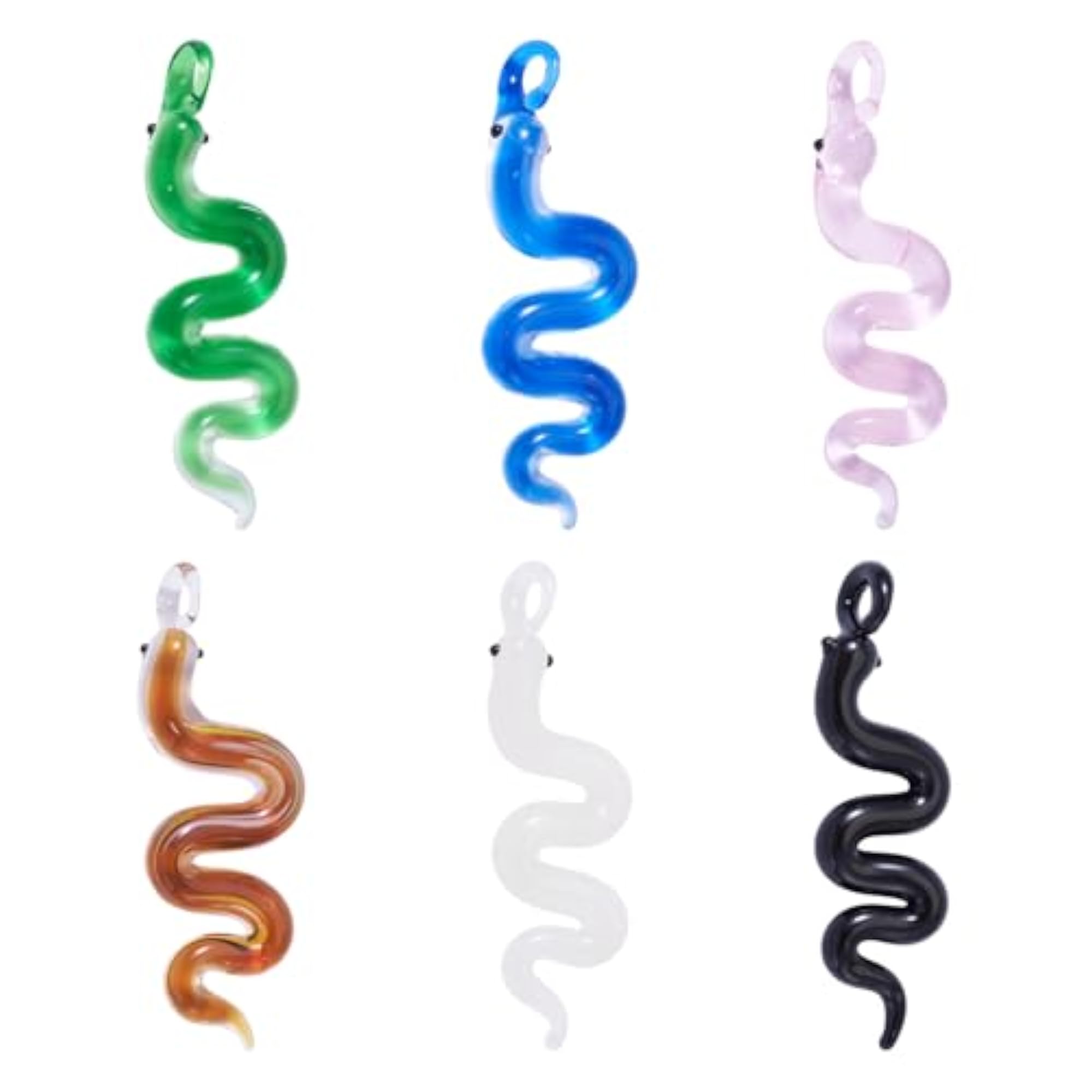 3D Animal Lampwork Glass Pendants for DIY Crafting, Assorted